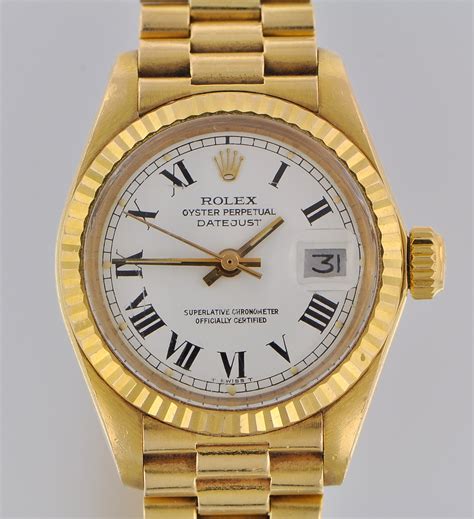 ladies rolex oyster perpetual datejust 18k gold|Rolex Oyster Perpetual female.